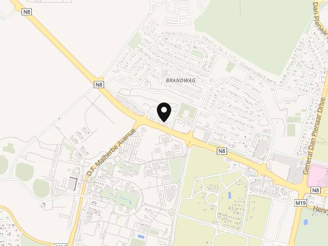 Street map around SUN1 Bloemfontein